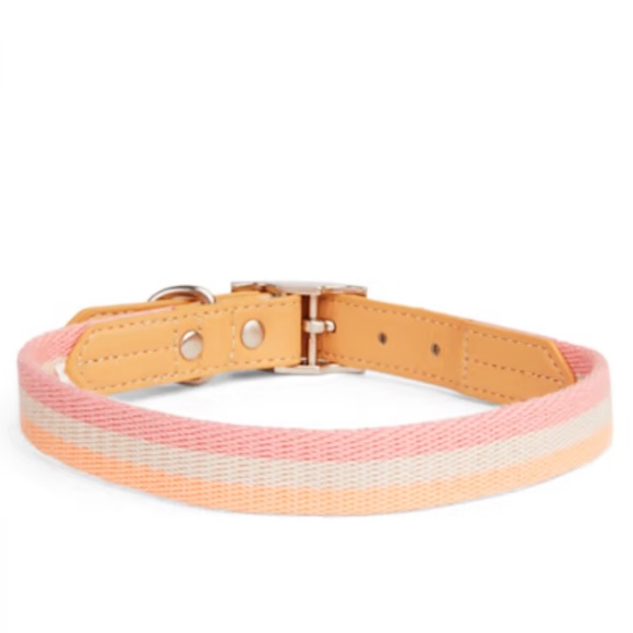 YOULY the avant-garde Horiztonal Stripe Dog Collar, Pink Small - Picture 5 of 8